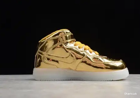 WB Air Kids Mid Metallic Force 314197-8100 1 Gold Nike 0502